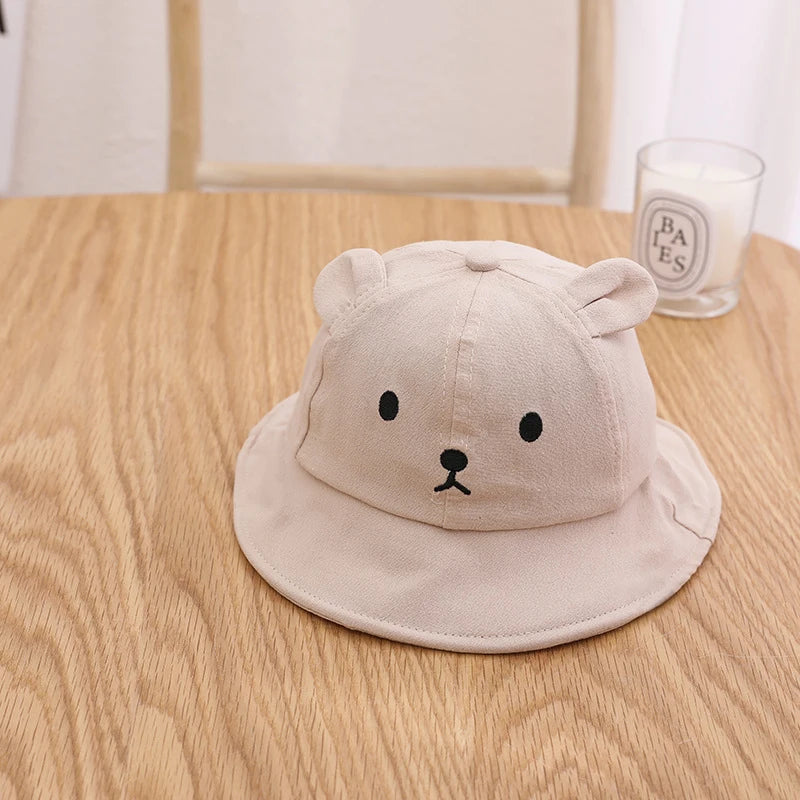 Cute Bear Baby Bucket Hat With Ears