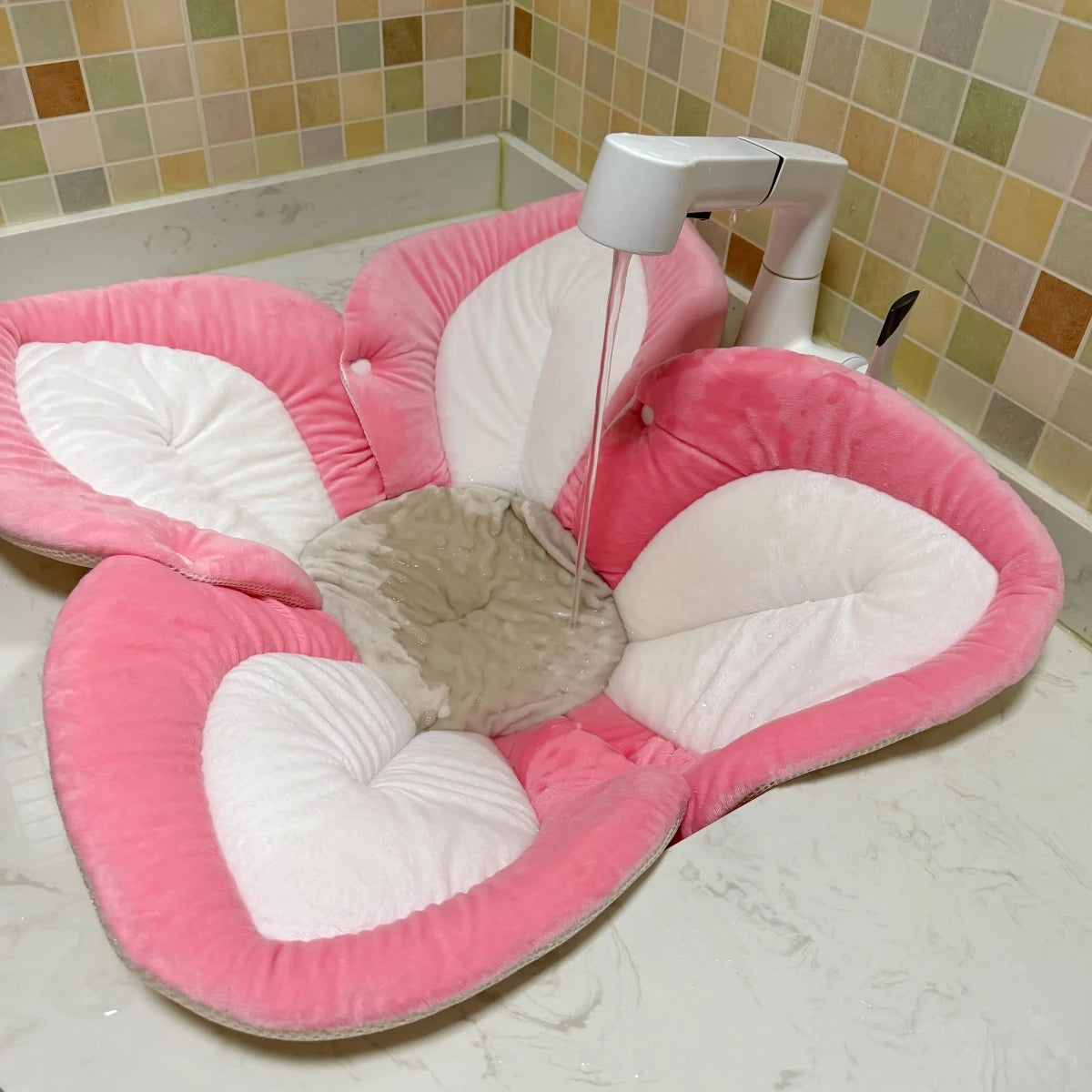 Flower Baby Bath Pad Infant Bathtub Mat