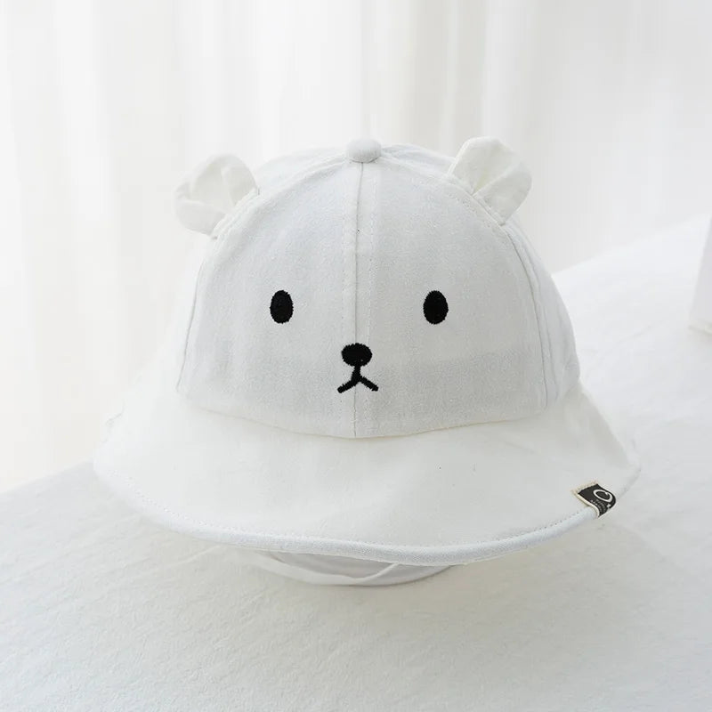 Cute Bear Baby Bucket Hat With Ears