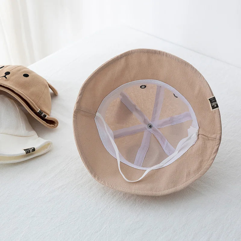 Cute Bear Baby Bucket Hat With Ears