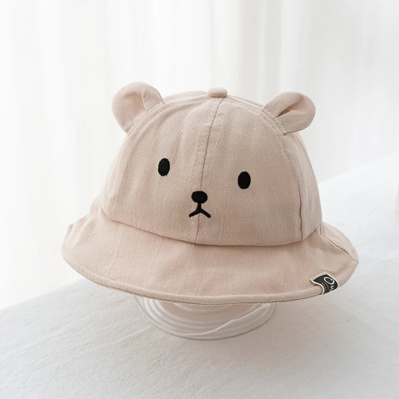 Cute Bear Baby Bucket Hat With Ears