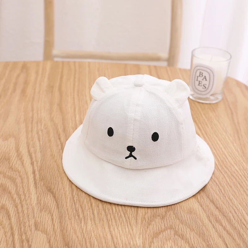 Cute Bear Baby Bucket Hat With Ears