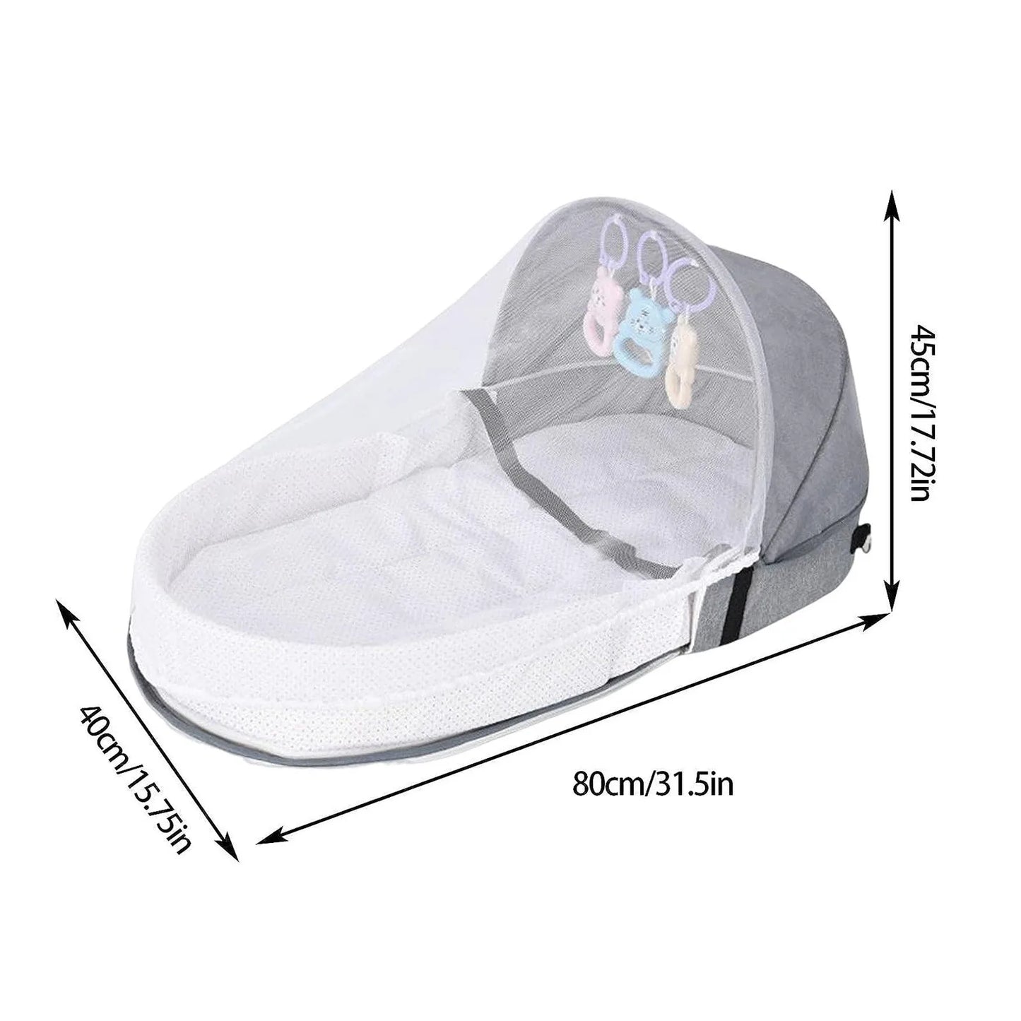 Baby Bed Folding Portable Baby Crib With Net
