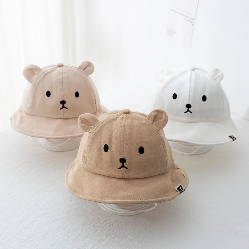 Cute Bear Baby Bucket Hat With Ears