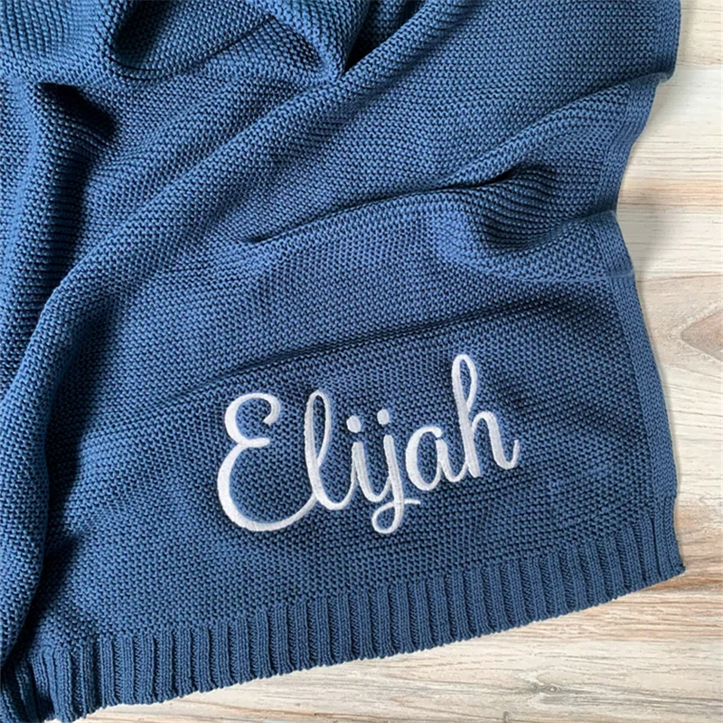 Personalized Kid Name Baby Blanket Embroidered