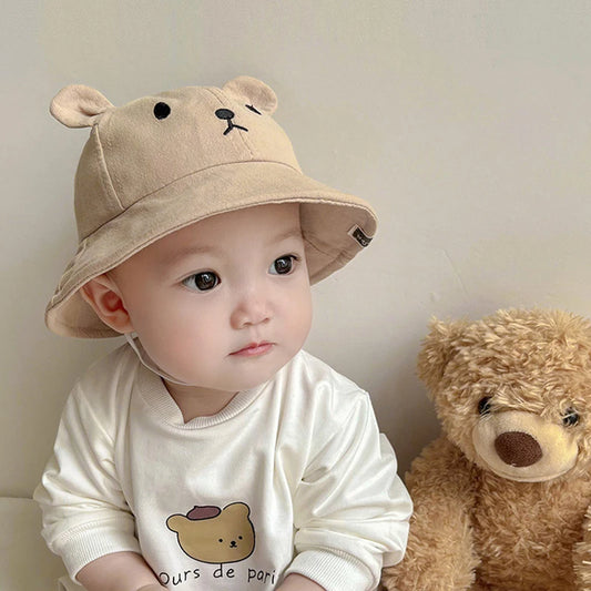 Cute Bear Baby Bucket Hat With Ears